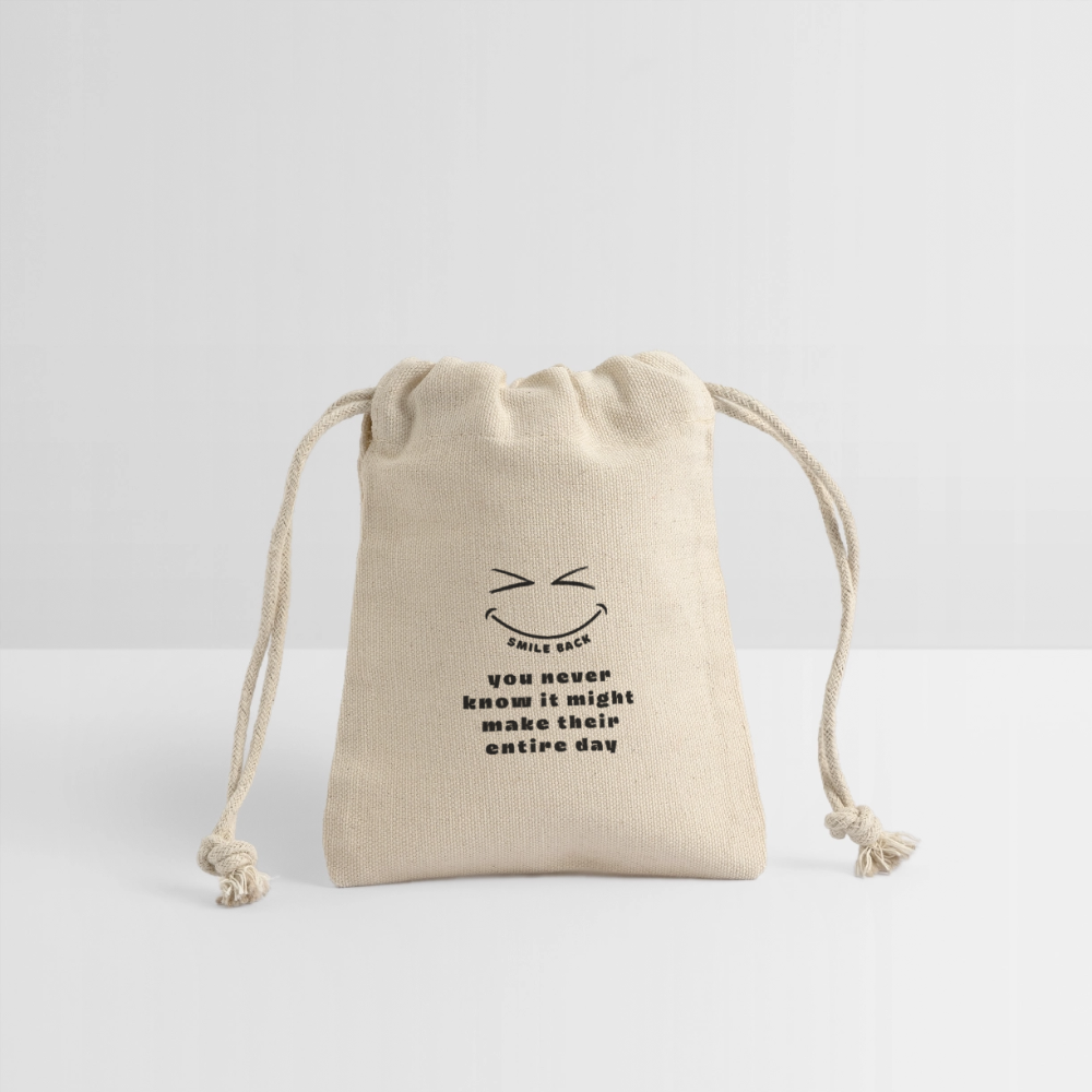 Smile Back Reusable Gift Bag - Natural