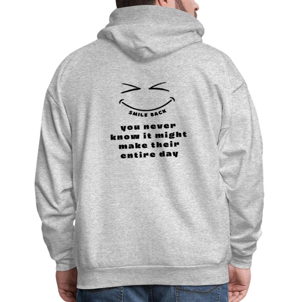 Smile Back Men's Hoodie - heather gray