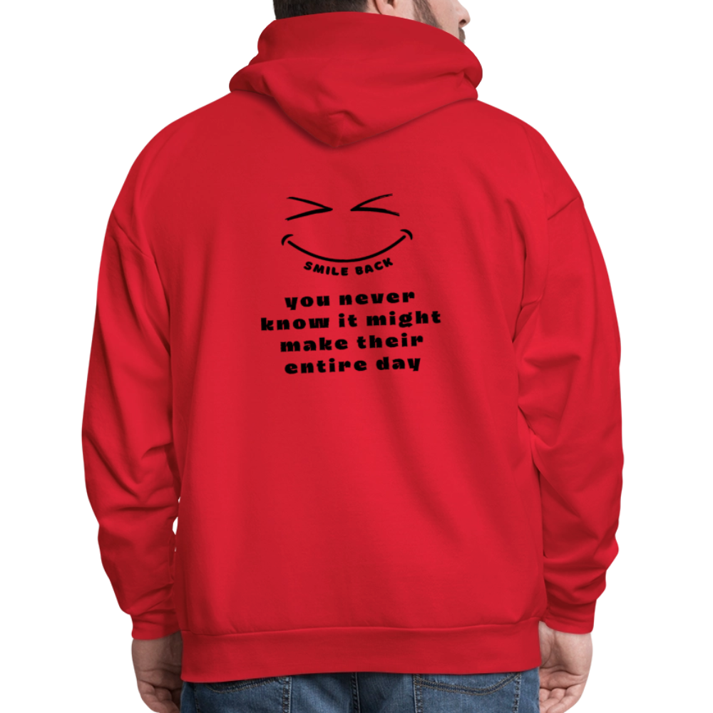 Smile Back Men's Hoodie - red