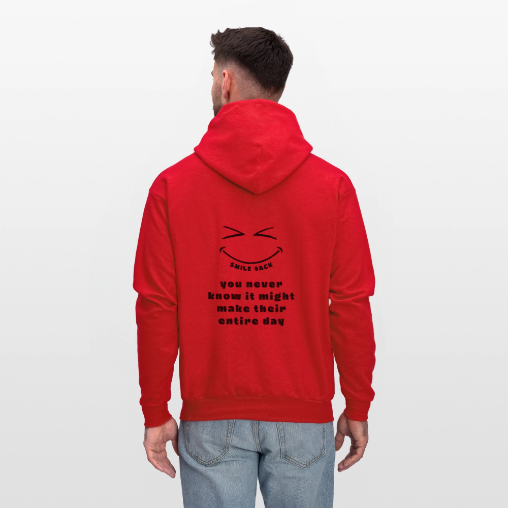 Smile Back Men's Hoodie - red