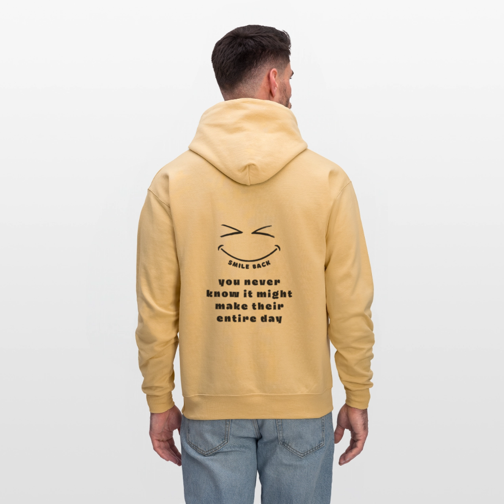 Smile Back Men's Hoodie - light gold
