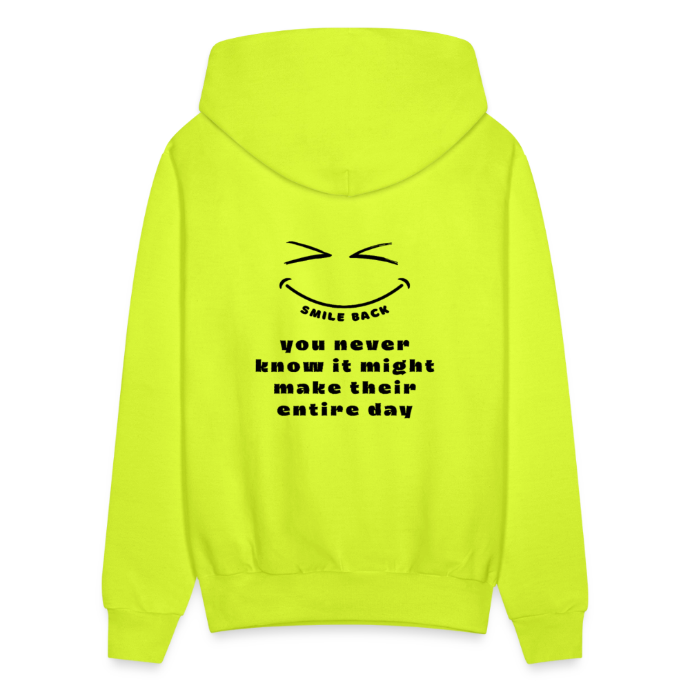 Smile Back Women's Hoodie - safety green