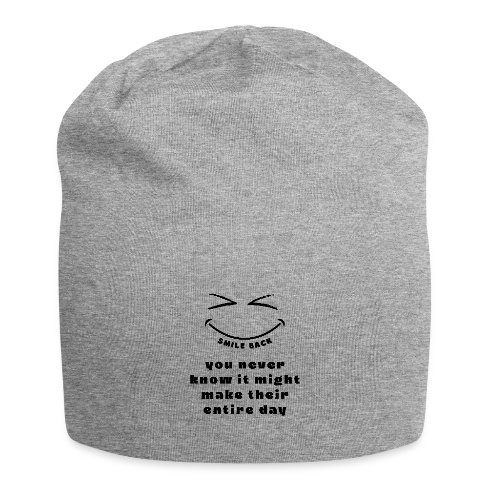 Smile Back Jersey Beanie - heather gray