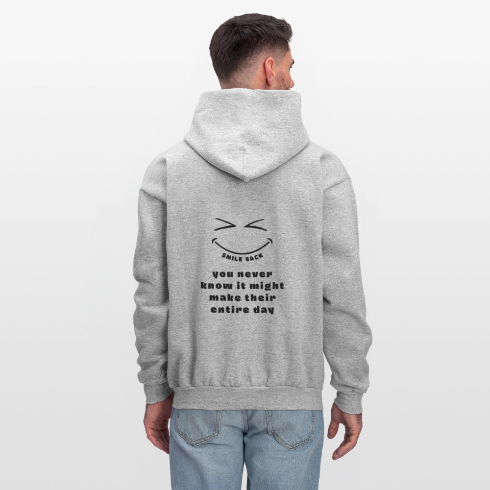 Smile Back Men's Hoodie - heather gray