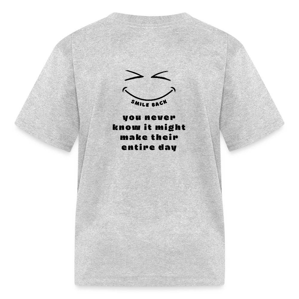 Smile Back Kids' T-Shirt - heather gray