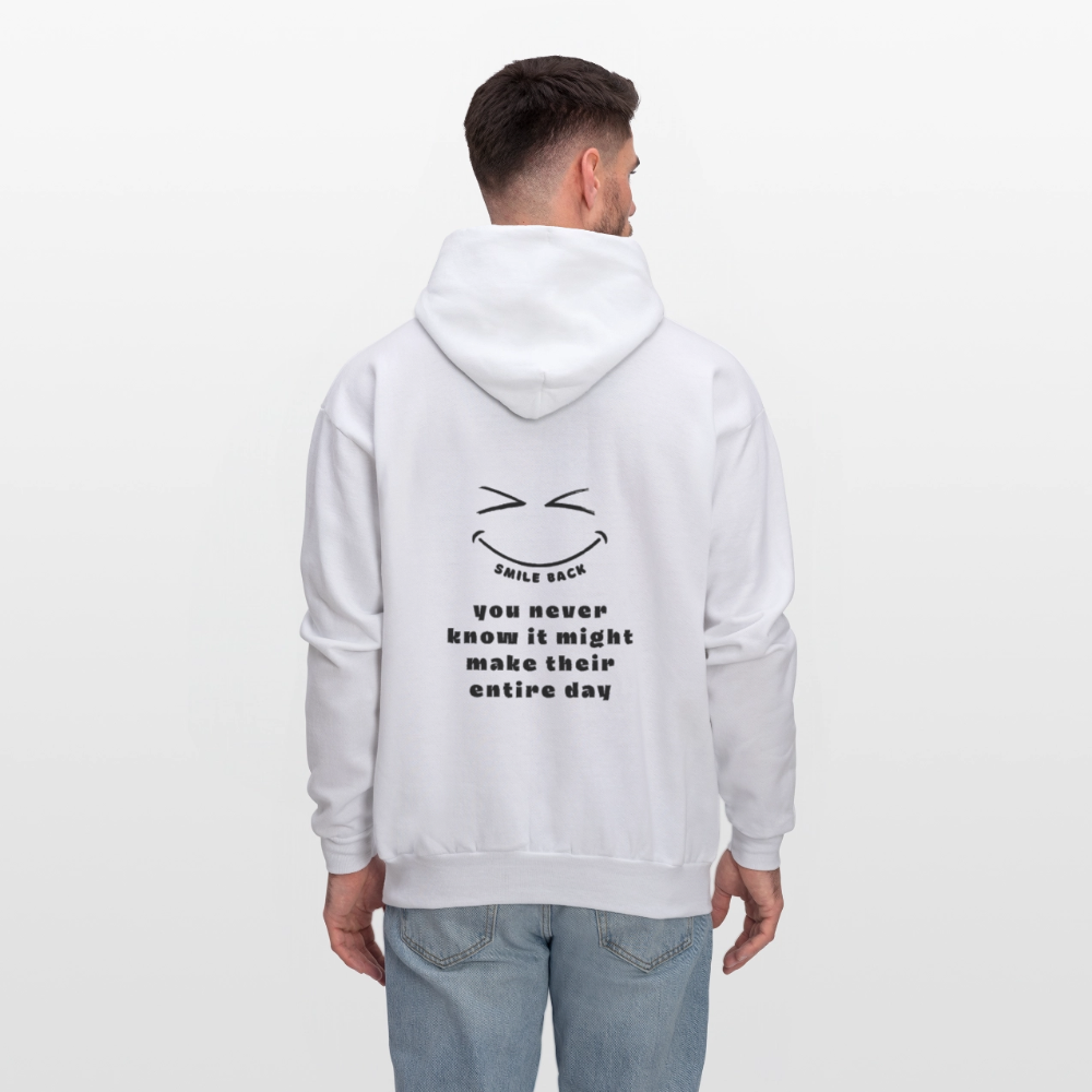 Smile Back Men's Hoodie - white