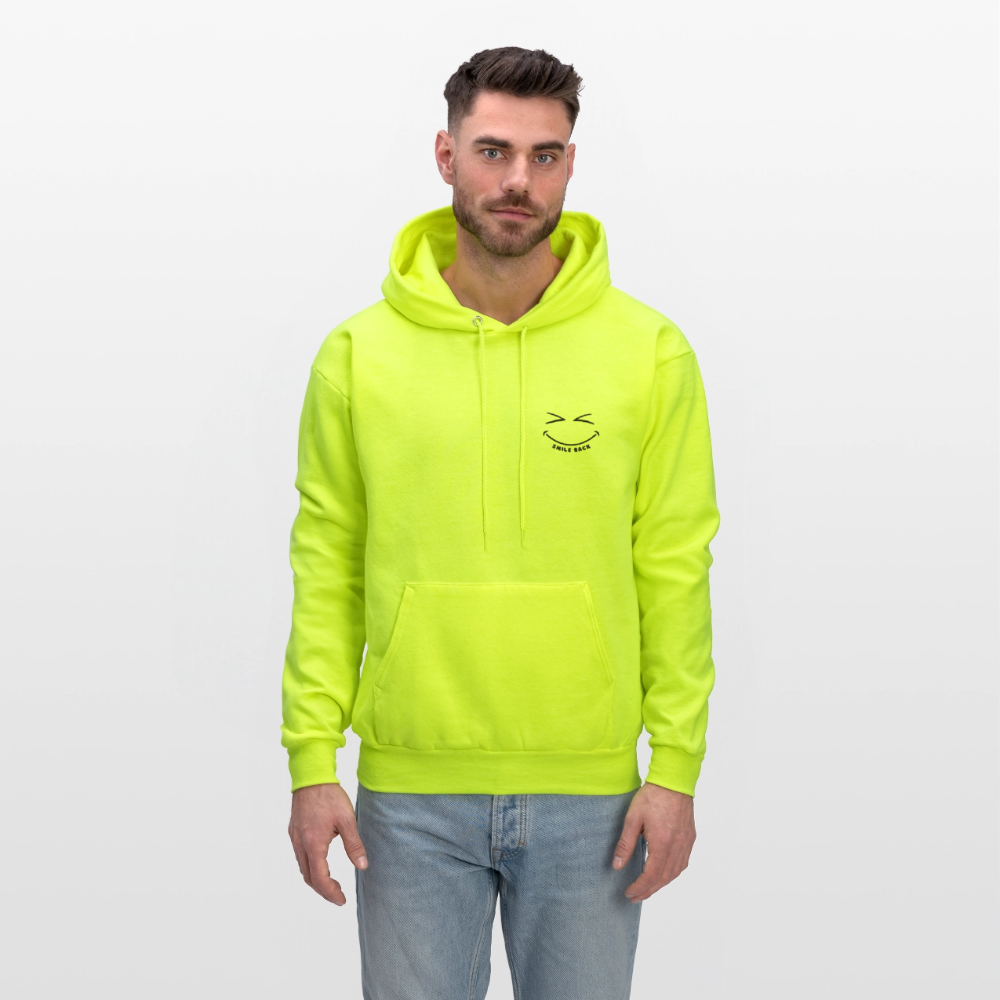 Smile Back Men's Hoodie - safety green