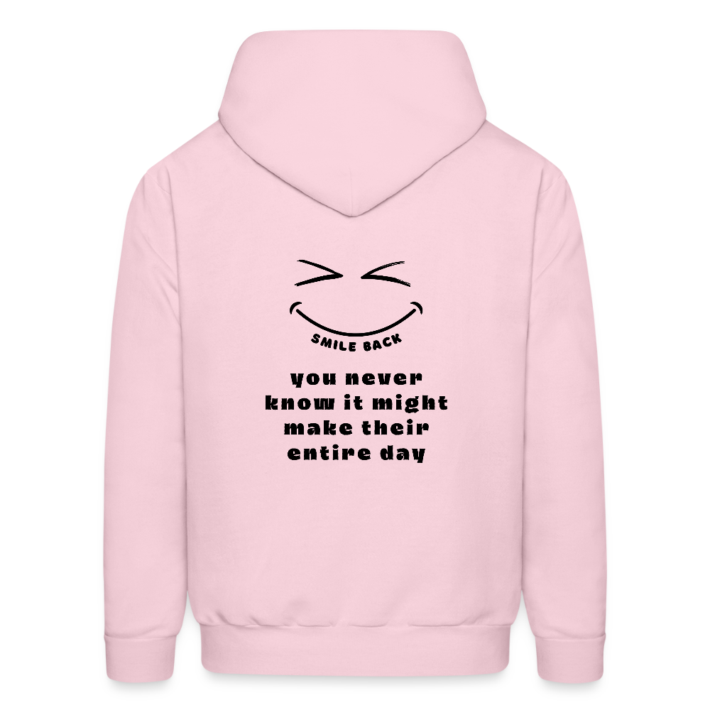 Smile Back Women's Hoodie - pale pink