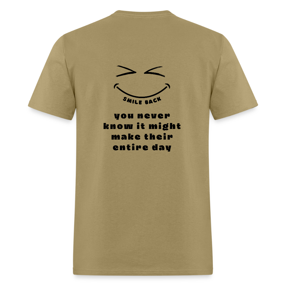 Smile Back Unisex T-Shirt - khaki
