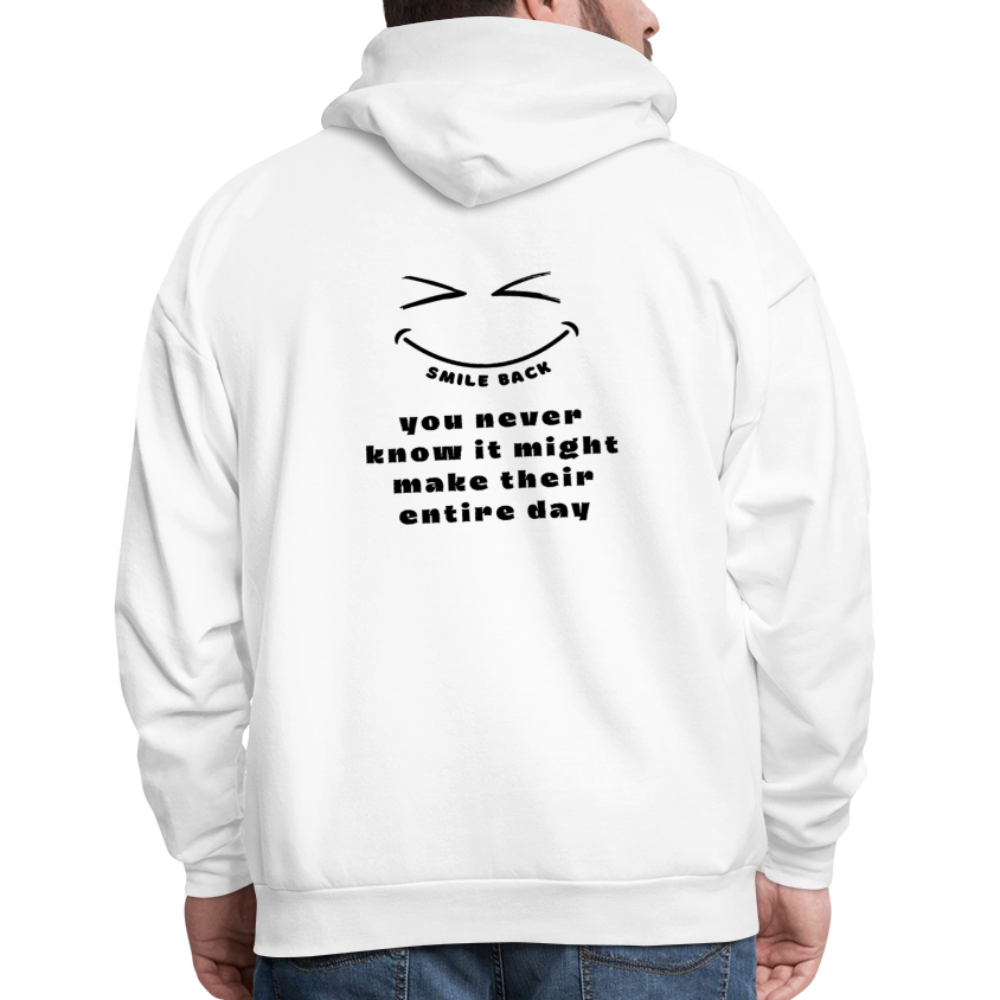 Smile Back Men's Hoodie - white