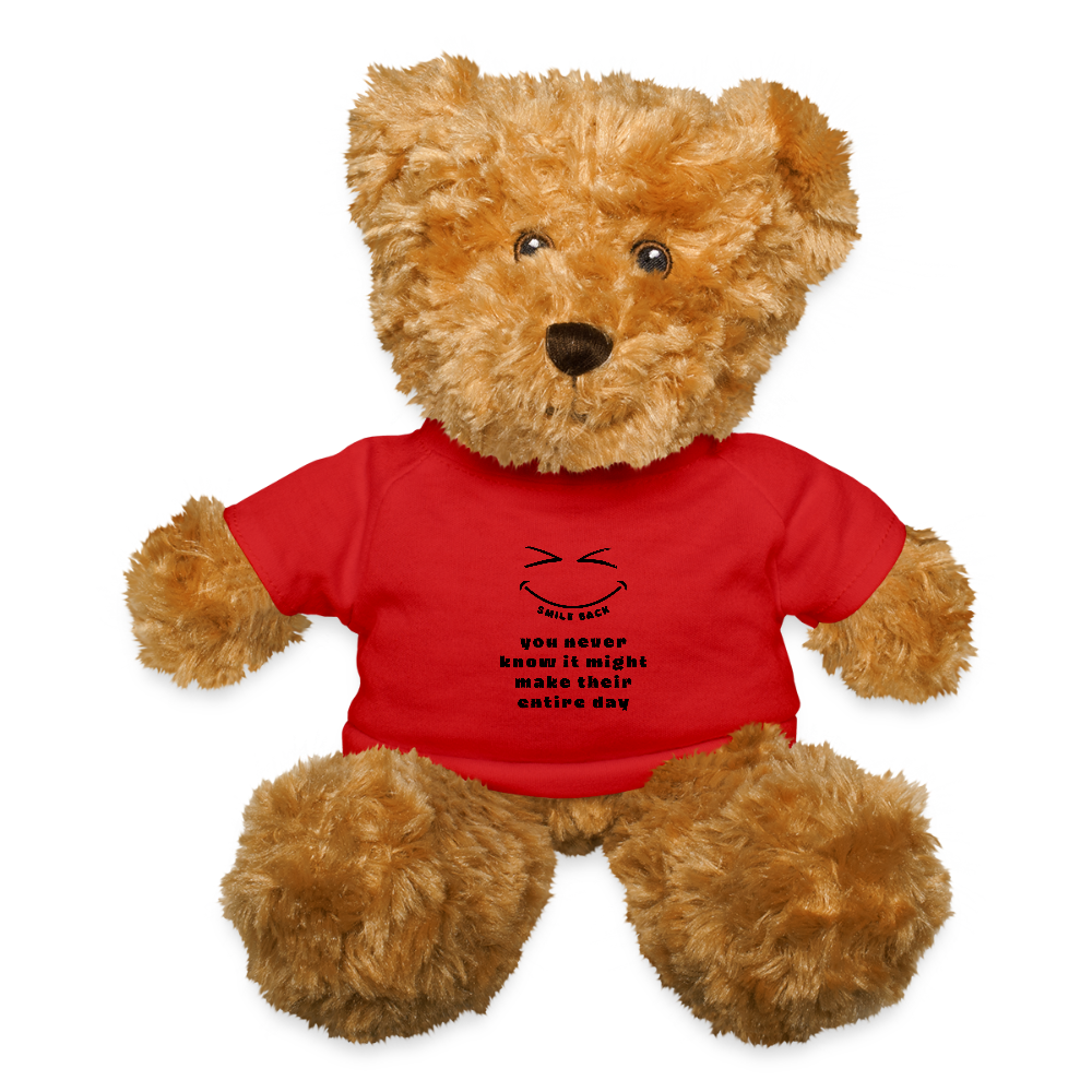 Smile Back Teddy Bear - red
