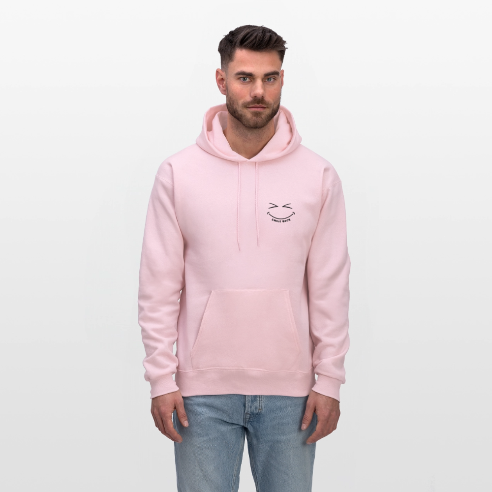 Smile Back Men's Hoodie - pale pink