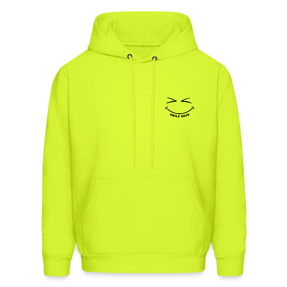 Smile Back Men's Hoodie - safety green