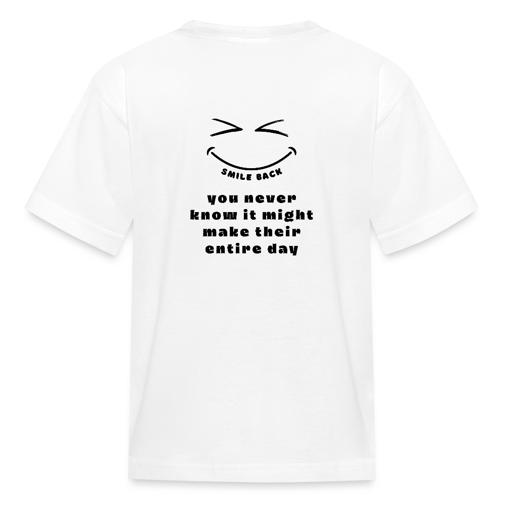 Smile Back Kids' T-Shirt - white