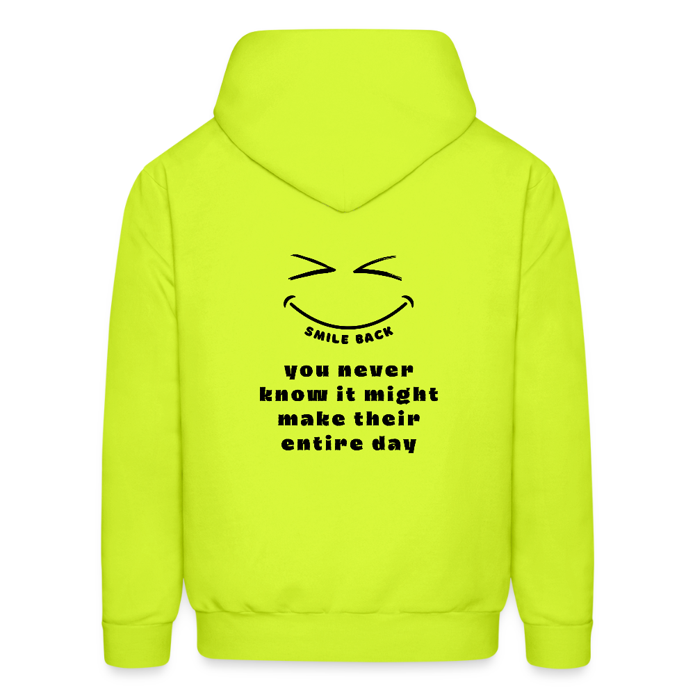 Smile Back Women's Hoodie - safety green