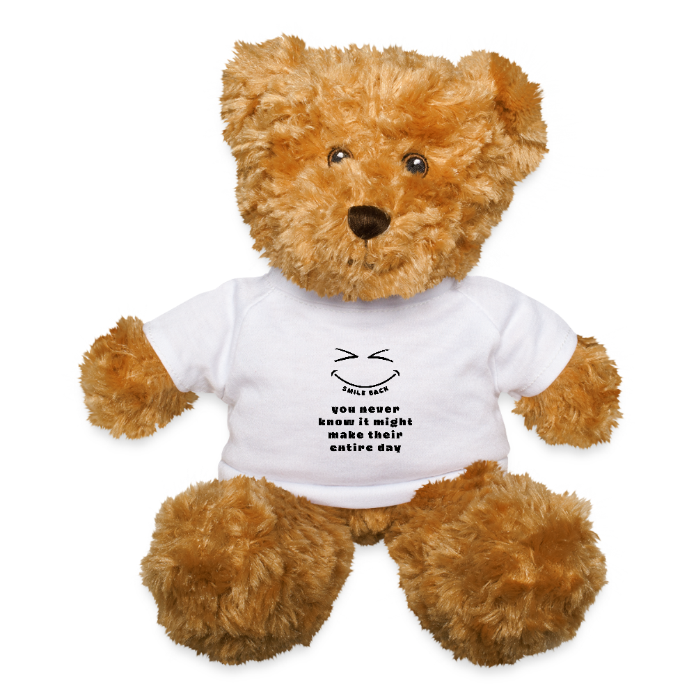 Smile Back Teddy Bear - white