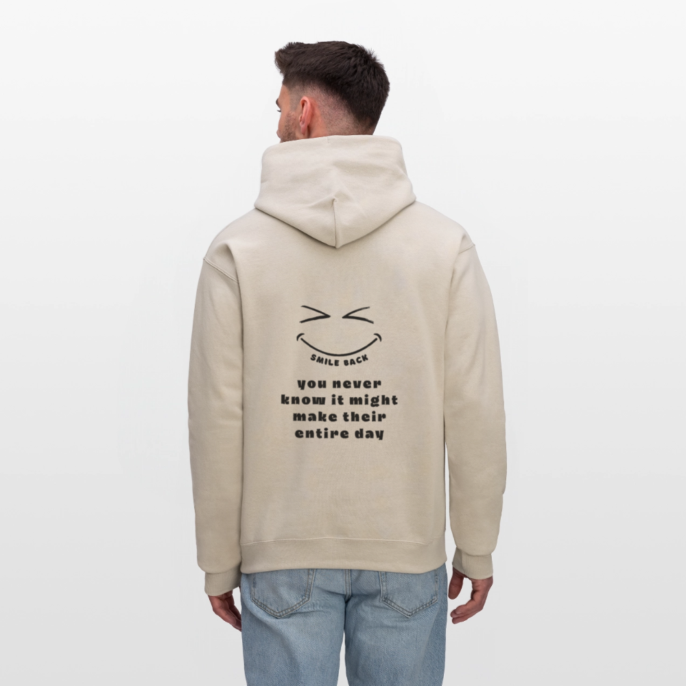 Smile Back Men's Hoodie - Sand