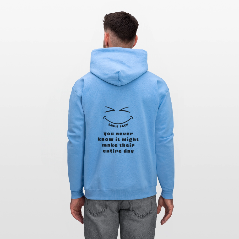 Smile Back Men's Hoodie - carolina blue