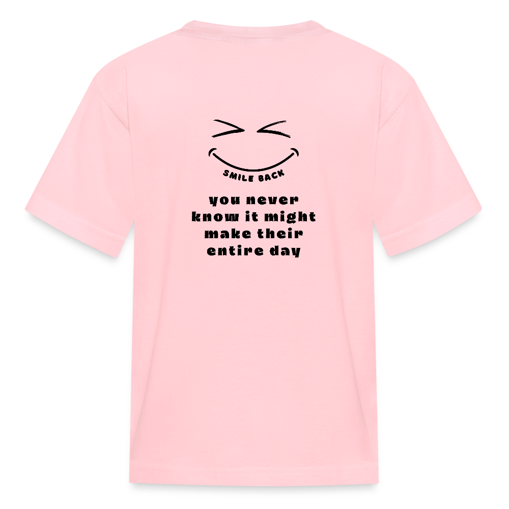 Smile Back Kids' T-Shirt - pink