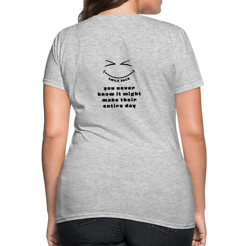 Smile Back Women's T-Shirt - heather gray