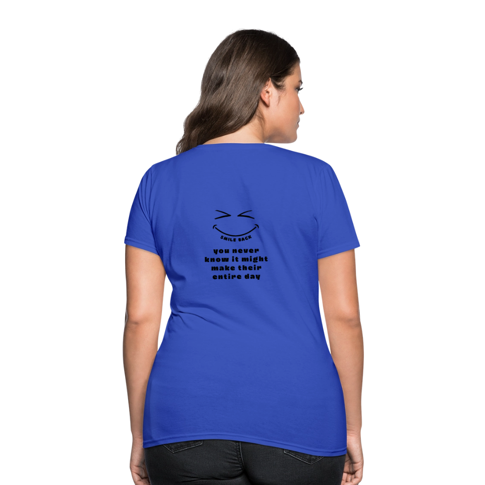 Smile Back Women's T-Shirt - royal blue