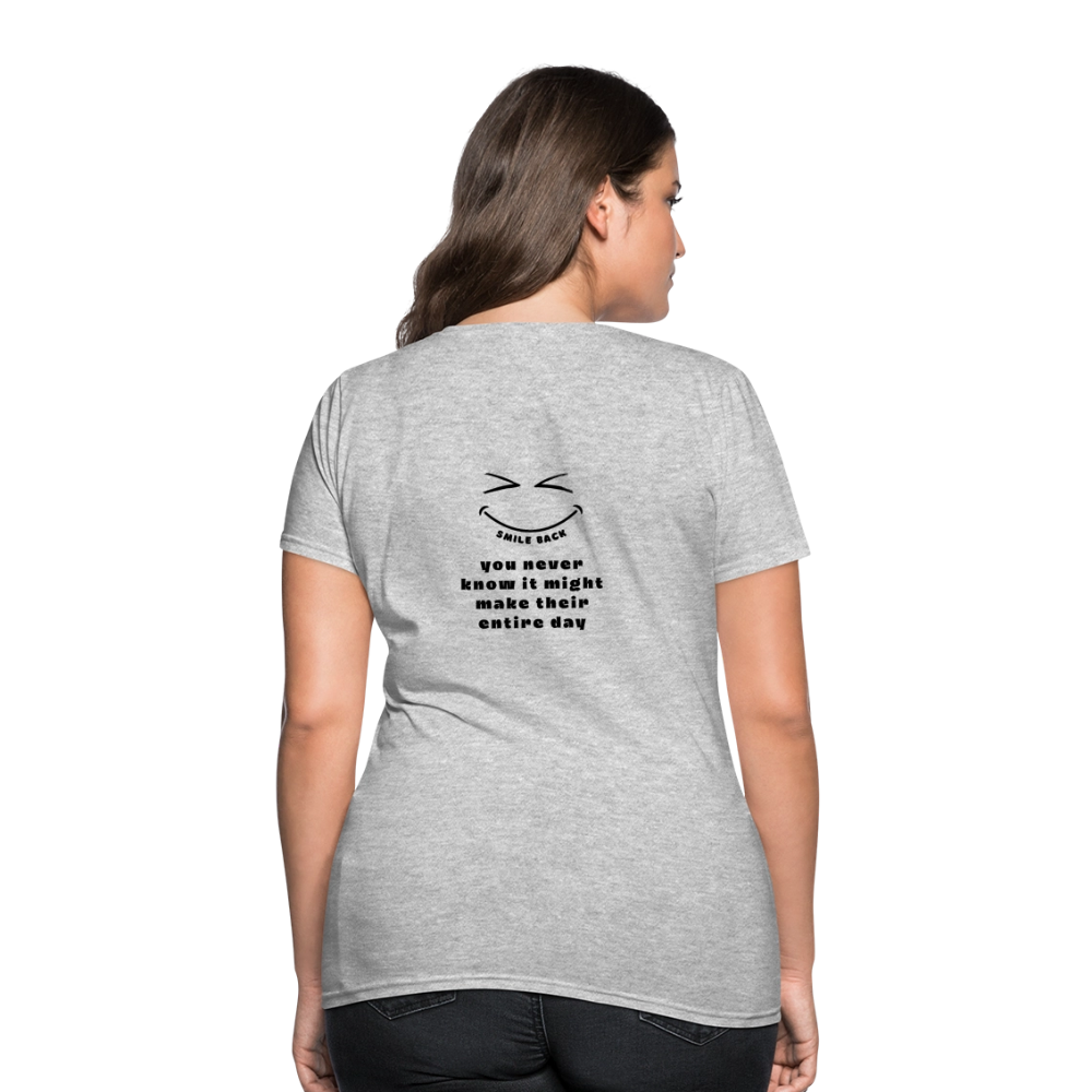 Smile Back Women's T-Shirt - heather gray