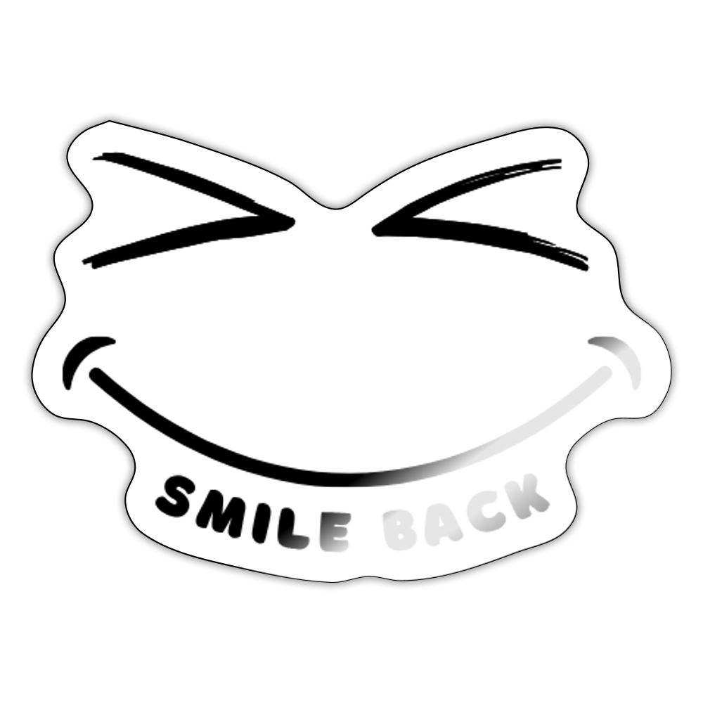 Smile Back Sticker - white glossy