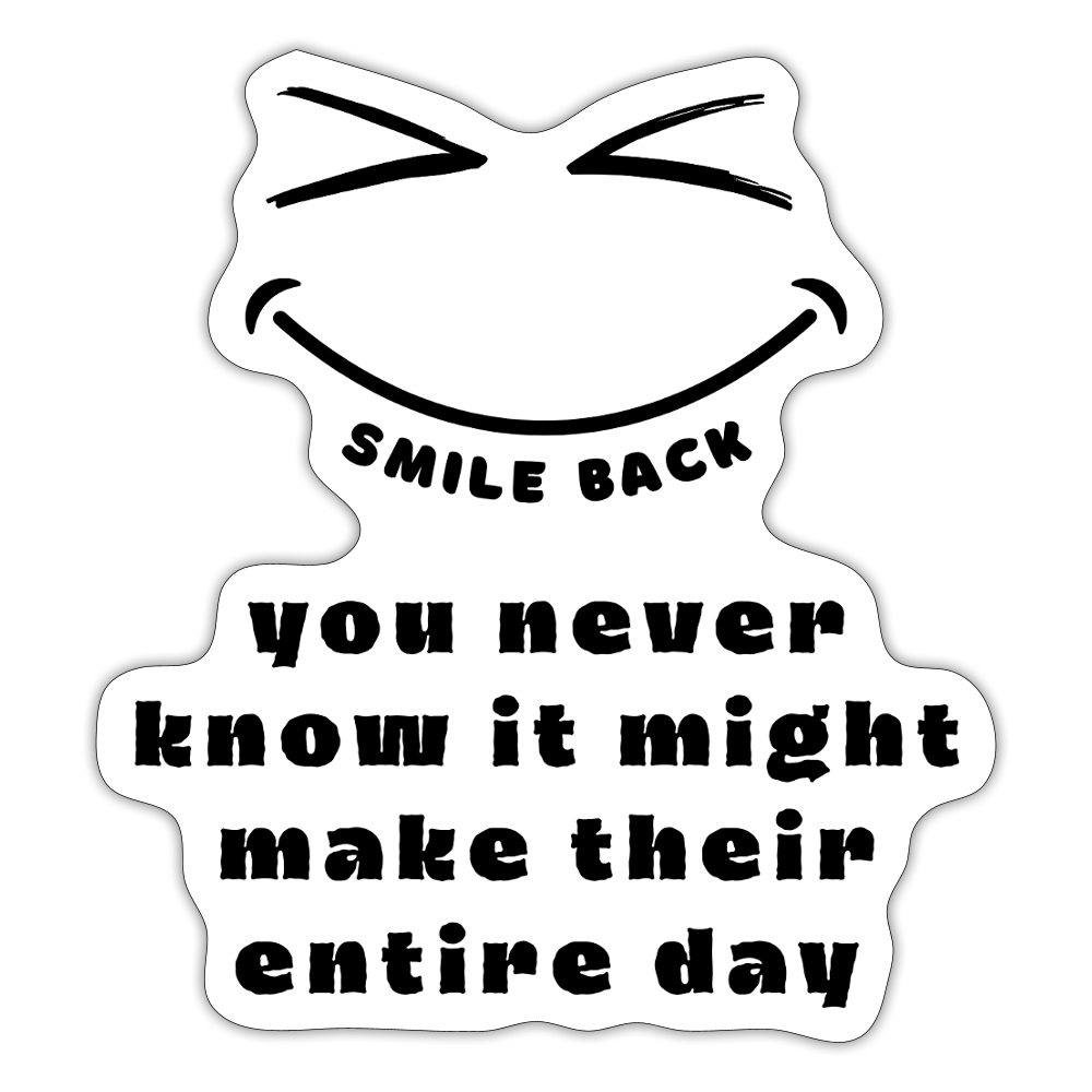 Smile Back Sticker - white matte
