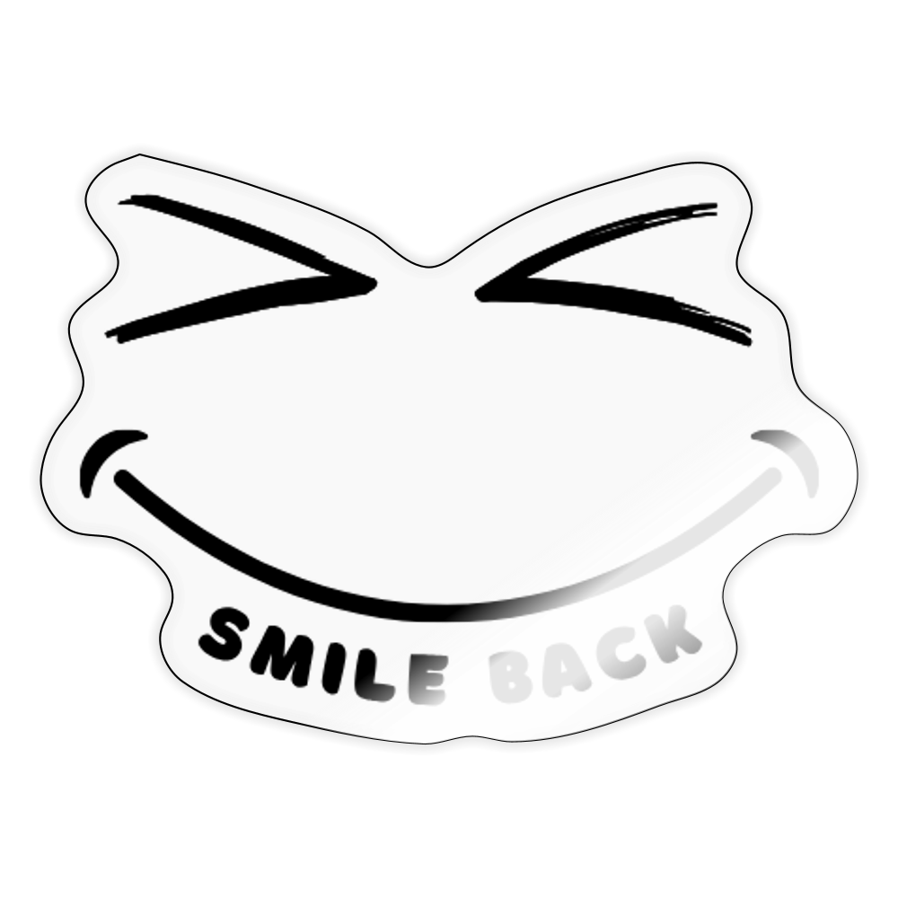 Smile Back Sticker - transparent glossy