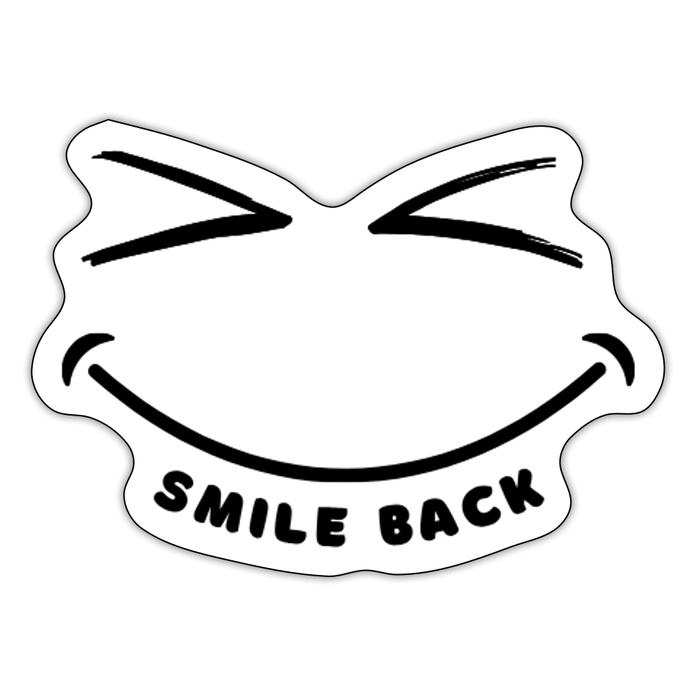 Smile Back Sticker - white matte